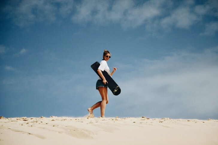 sand surfing